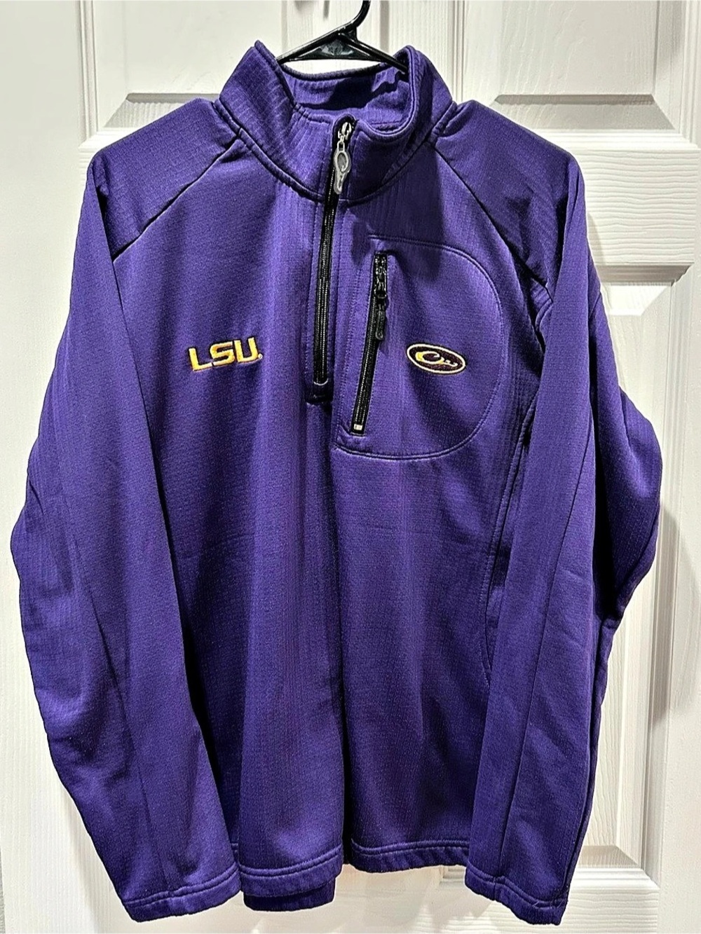Drake LSU Drake Clothing Company pullover Purple Quarter-Zip Size Medium